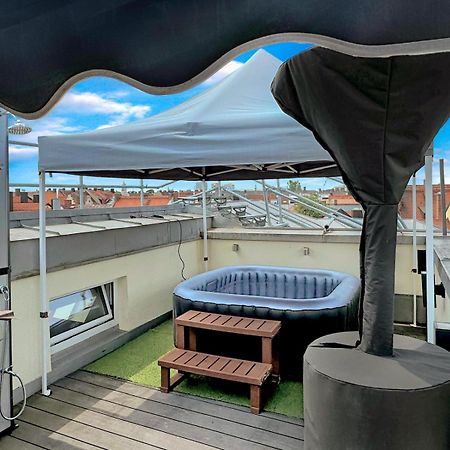 6 Zimmer Maisonette-Penthouse Pool Dachterrasse Luxus 뮌헨 외부 사진